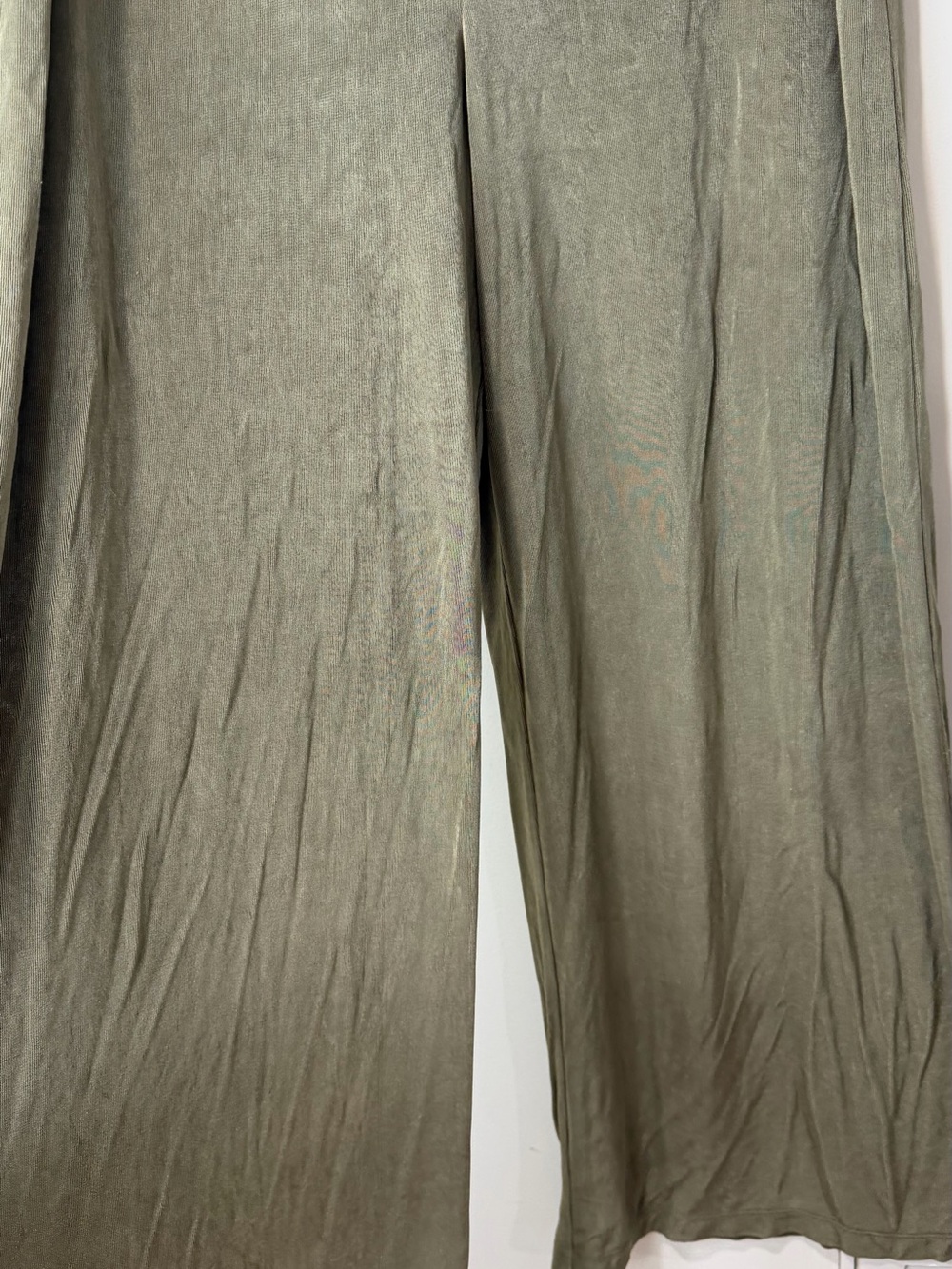 Chico's Olive Wide-Leg Split-Side Pants - Picture 3 of 6